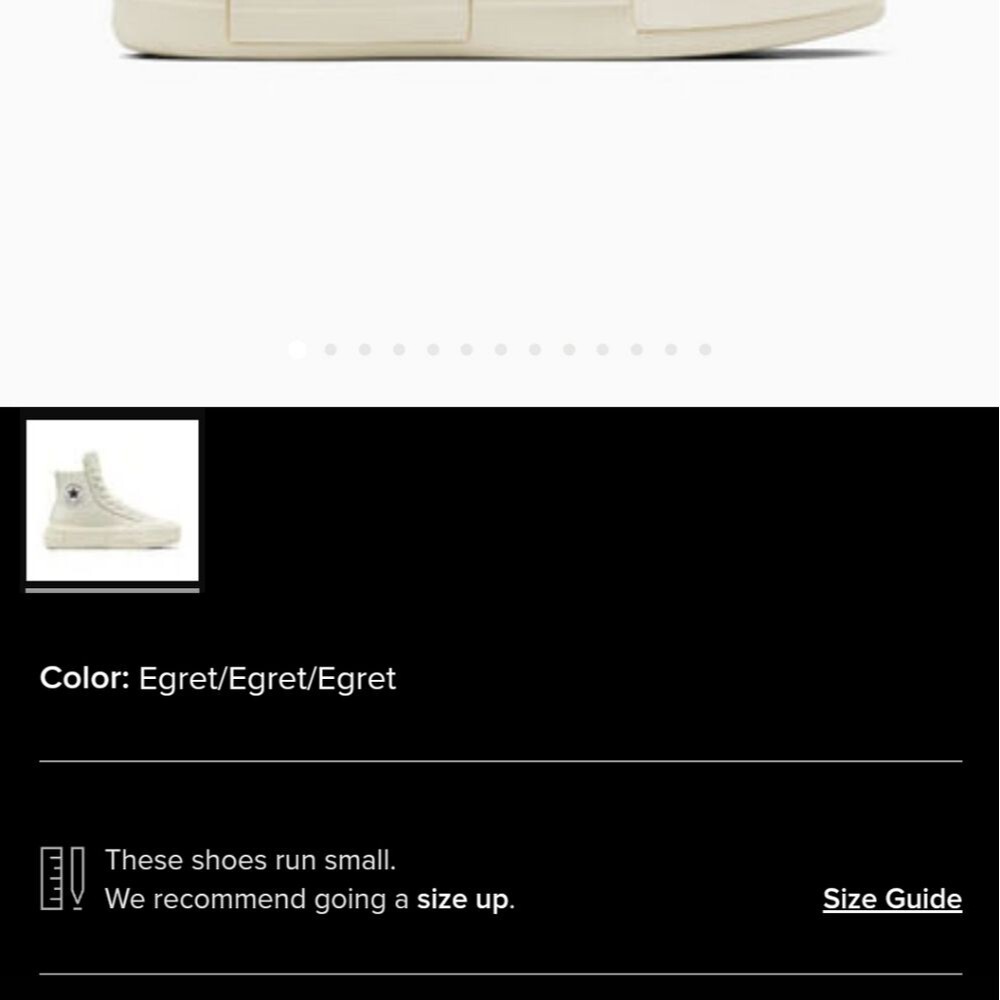 Converse Chuck Taylor White Cruise Hightop Platform Sneakers - Womens 9 NIB - Picture 6 of 8